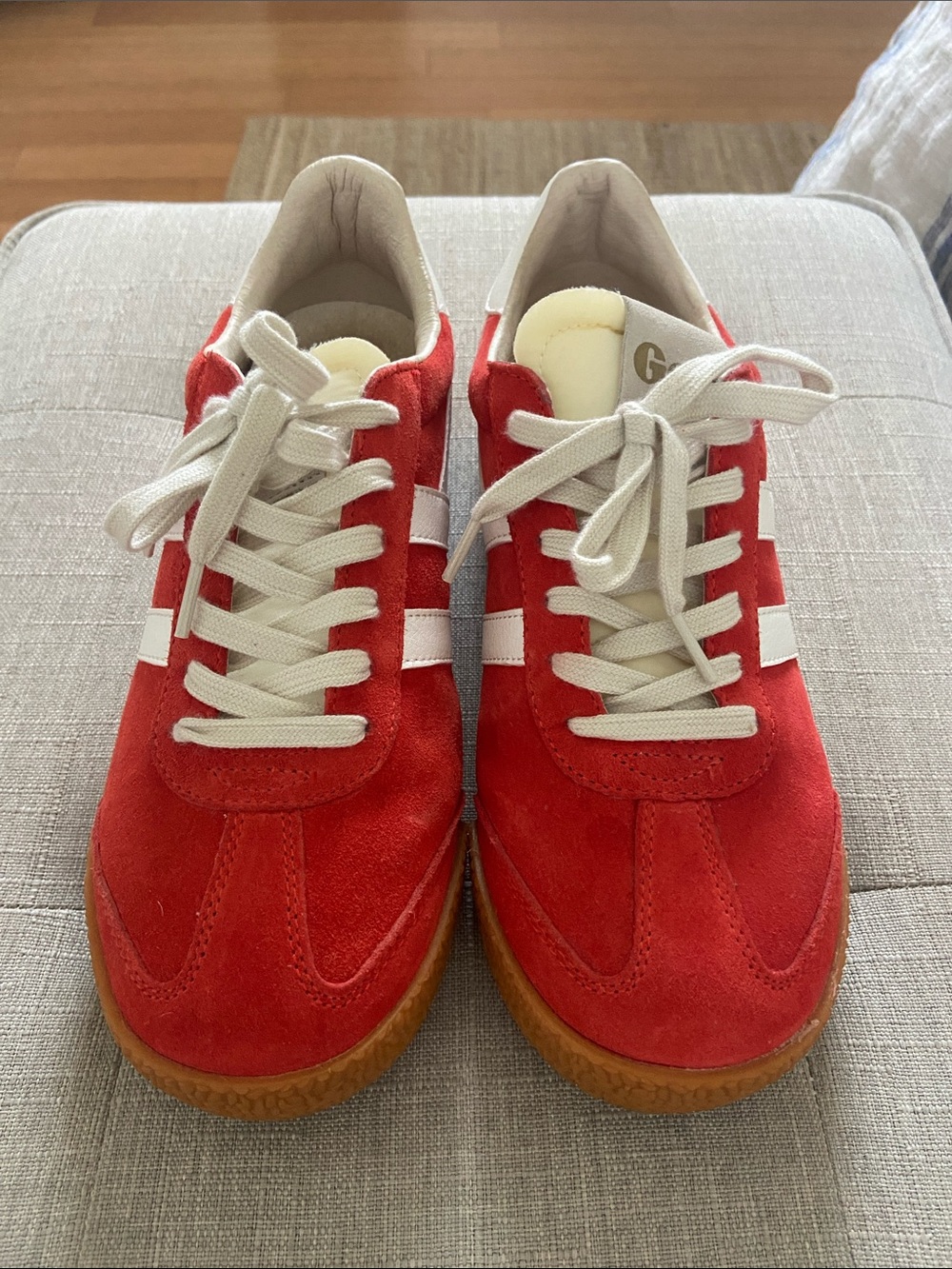 Gola Elan burnt red and white sneakers sz 7 - Picture 2 of 10